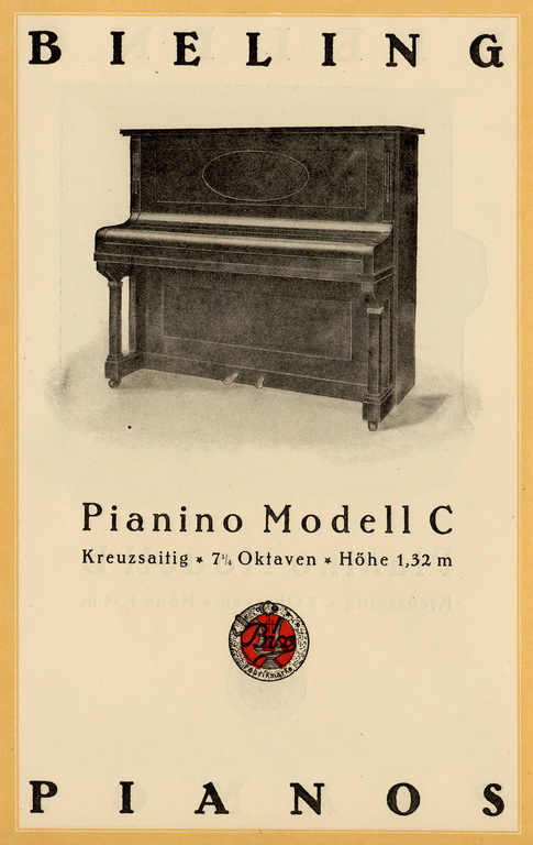 Bieling Pianos - Katalog von 1928 Seite 7 von 14