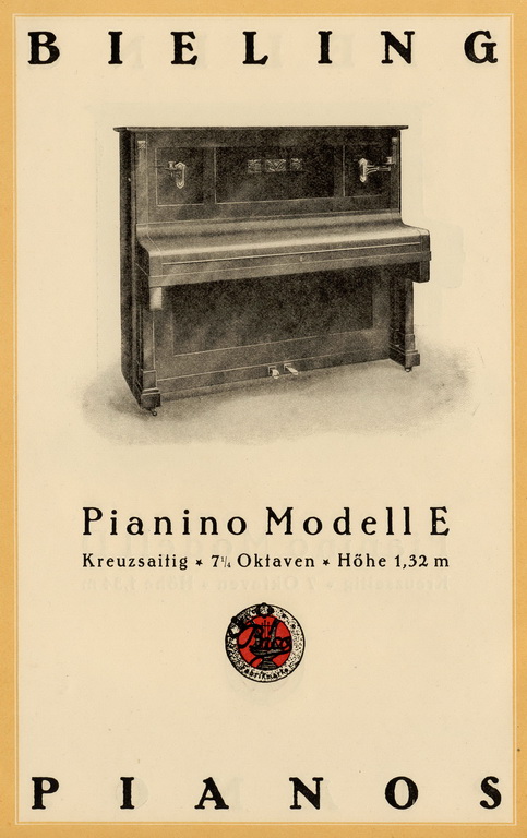 Bieling Pianos - Katalog von 1928 Seite 9 von 14