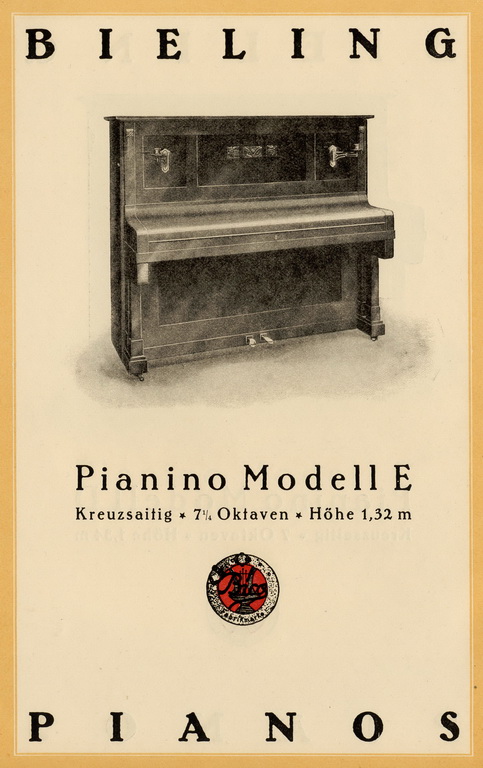Bieling Pianos - Katalog von 1928 Seite 9 von 14