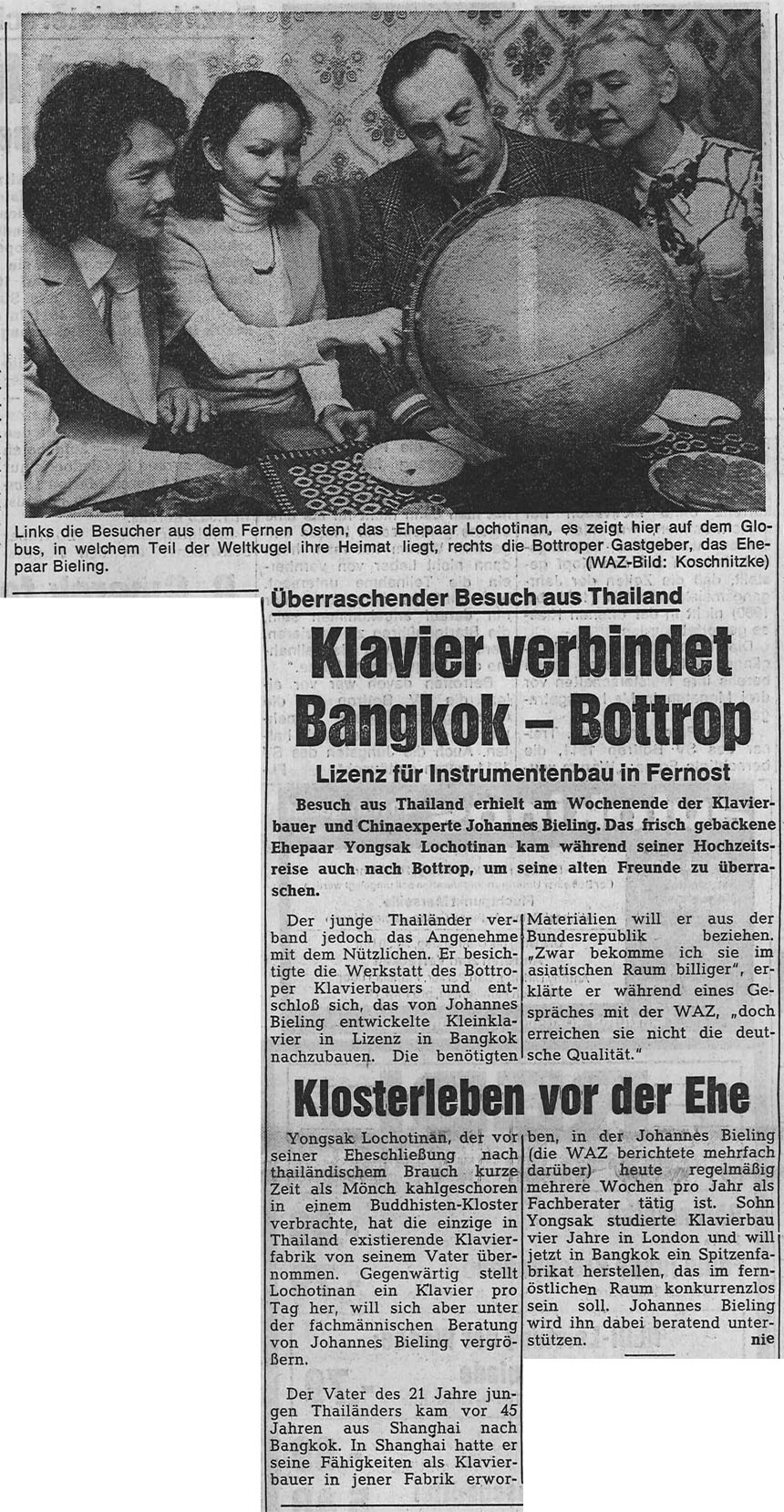 Klavier verbindet Bangkok - Bottrop - Seite 1/1